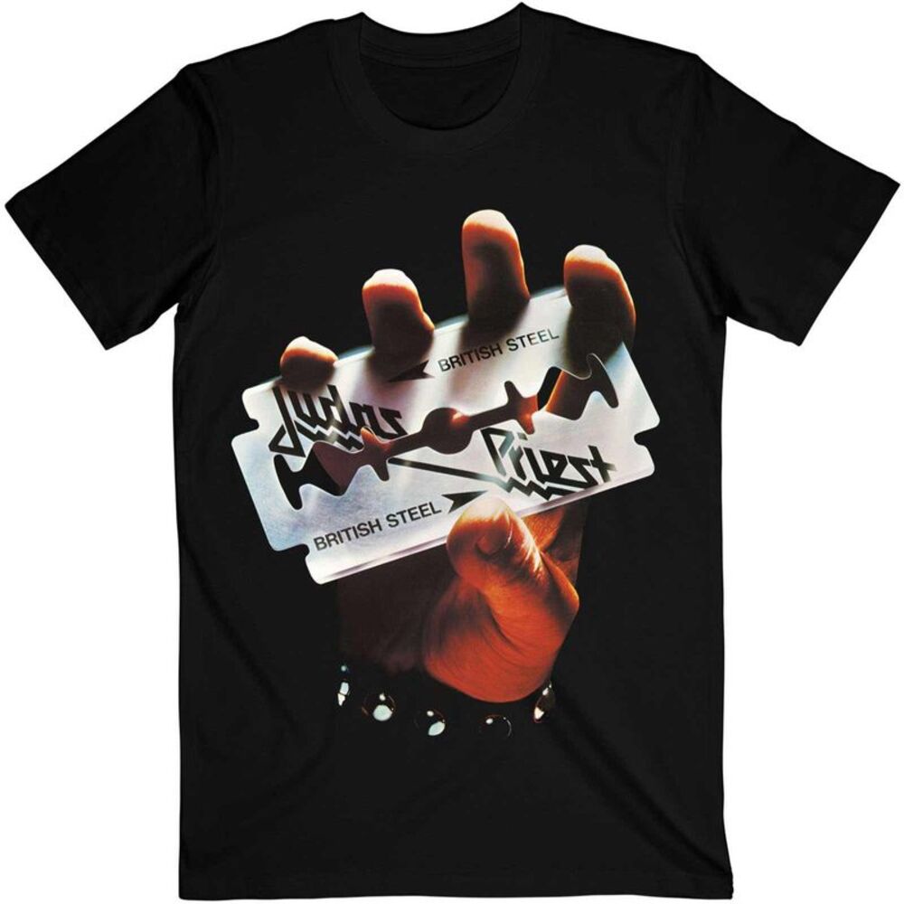 Judas Priest Unisex Adult British Steel Cotton T-Shirt / Black